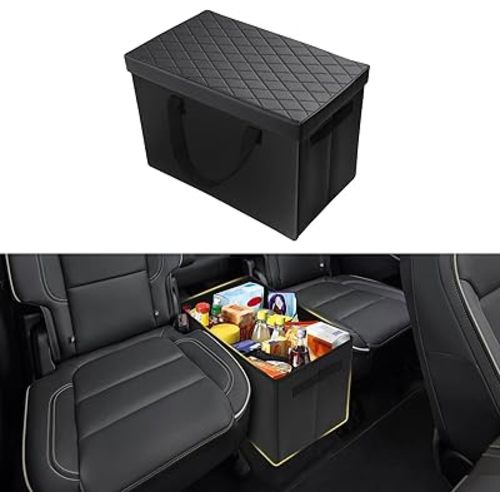 Mixsuper Liner Car Seat Organizer for Chevrolet Traverse 2018-2026, Console Organizer Backseat Box for Chevy Traverse, Dog Toy Box Storage Bin Kids Toys Baby Supplies Travel Accessories