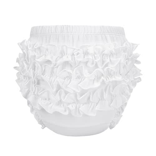 Durio Baby Bloomers - Ruffle Diaper Covers for Girls, Cotton Infant Under Dress Shorts, Cute Underwear for Newborn to Toddler