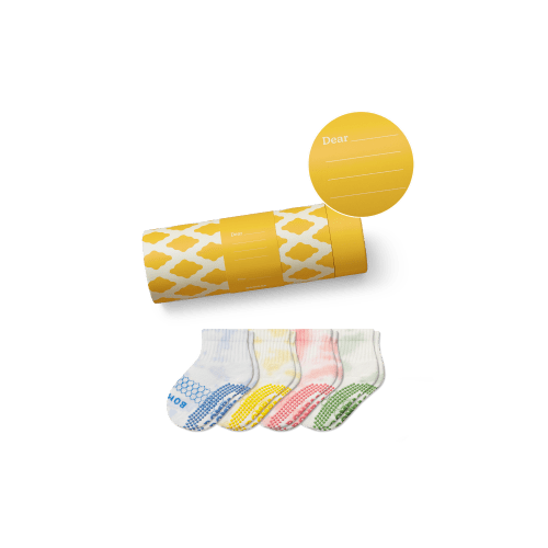 Toddler Celebration Gripper Calf Sock 4-Pack Gift Box