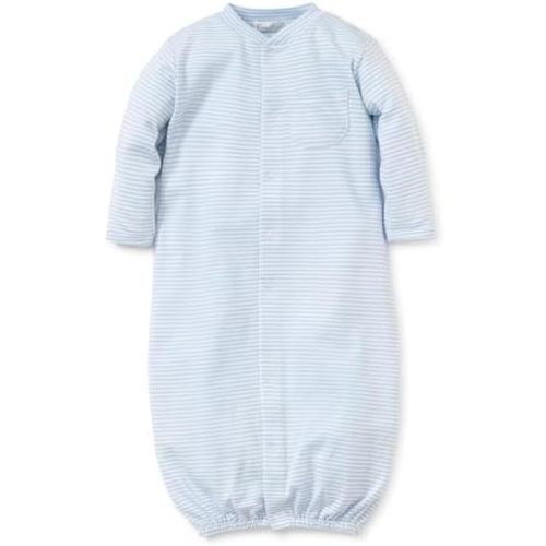 kissy kissy Baby Boys and Girls 100% Pima Cotton Simple Stripes Convertible Nightgown
