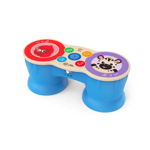 Baby Einstein Wooden Drums Musical Toy with Magic Touch Technology for Infants and Toddlers