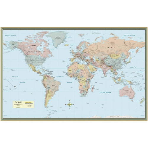 BarCharts World Map Laminated Poster 50 x 32 #9781423220831