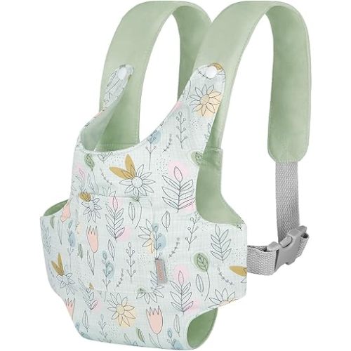 GAGAKU Baby Doll Carrier for Little Girls & Toddlers - Reborn Baby Doll Accessories - Green (Sunflower)
