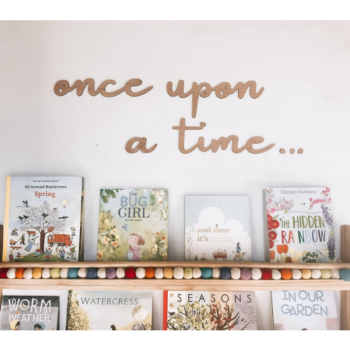 Once Upon A Time Wooden Cutout | Wall Sign | Nursery Sign | Book Shelf Sign | Kid's Room Decor | Nursery Wall | Wall Letters | Custom Wood | MakerPlace by Michaels