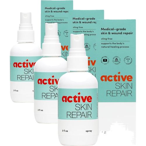 Active Skin Repair First Aid Spray with Medical Grade Hypochlorous, 3 oz