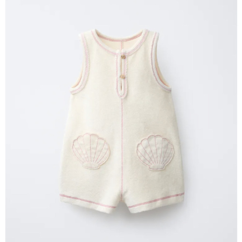 TERRYCLOTH EFFECT SHELL POCKETS SHORT JUMPSUIT - Ecru | ZARA United States