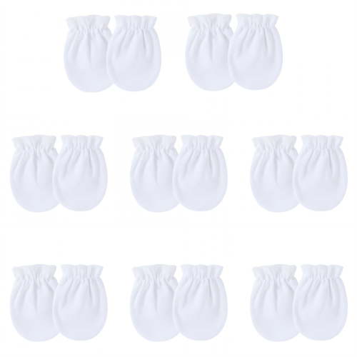 TELOLY 8 Pairs Baby Mittens,Cotton Mittens for Newborn Baby Boy,Newborn Mittens for 0-1 Years