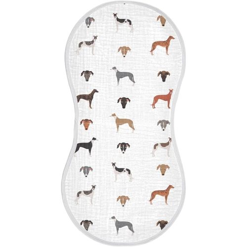vvfelixl Muslin Burp Cloths English Greyhound Dogs Baby Washcloths for Baby Girl Boys 2 Pack