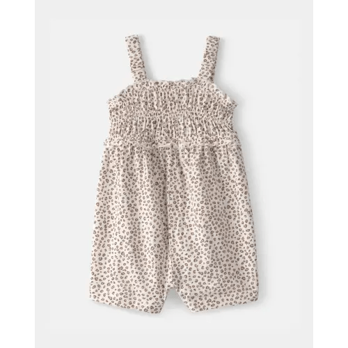 Baby Girl Cheetah Sleeveless Romper - Brown/Ivory | Carter's