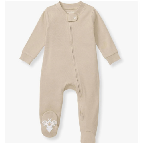 Burt's Bees Baby Boys Sleep and Play PJs, 100% Organic Cotton One-Piece Zip Front Romper Jumpsuit Pajamas