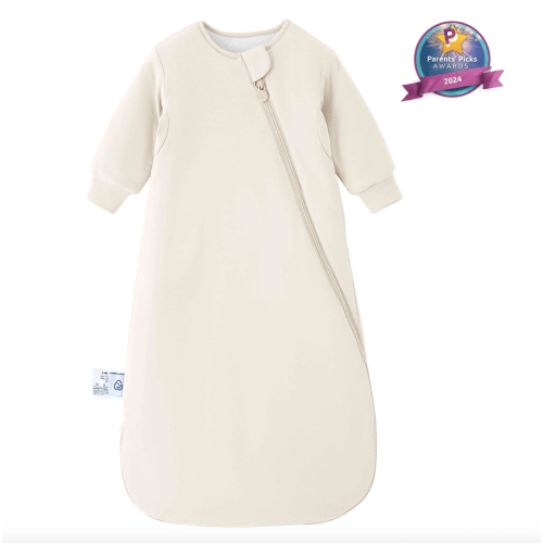 Winter Long Sleeve Sleep Sack 3.5 TOG - Organic Cotton & Camel Wool - Cream (0-6 Months)