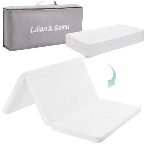 Pack and Play Mattress 38"x26"x1.5", Pack N Play Mattresses Pad for Play Pen and Playard, Premium Foam Playpen Mattress Topper with Washable Cover & Traveling Bag for Baby Toddler