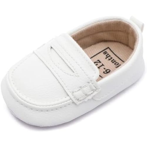 Infant Baby Boys Loafers Soft Sole PU Leather Toddler Moccasins Girls First Walking Crib Dress Shoes