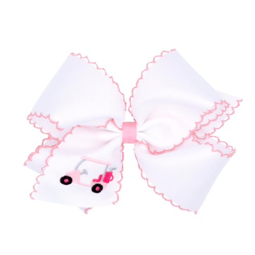 Wee Ones Girls’ Golf and Tennis Embroidered Hair Bow