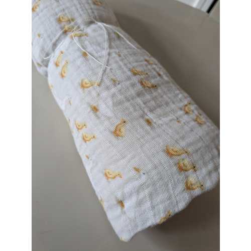 Goose Muslin Swaddle Blanket, Farm Animal Swaddle Blanket,  Baby Shower Gift, Gender Neutral Gauze Blanket, Baby Blanket
