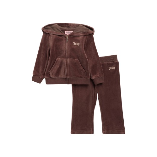 2-Piece Zip-Up Velour Hoodie & Pants Set
