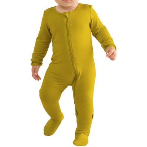 Long Sleeve Baby Footies Bamboo Rayon Romper Infant Double Zipper One-Piece Clothes Boys Girls Outfits