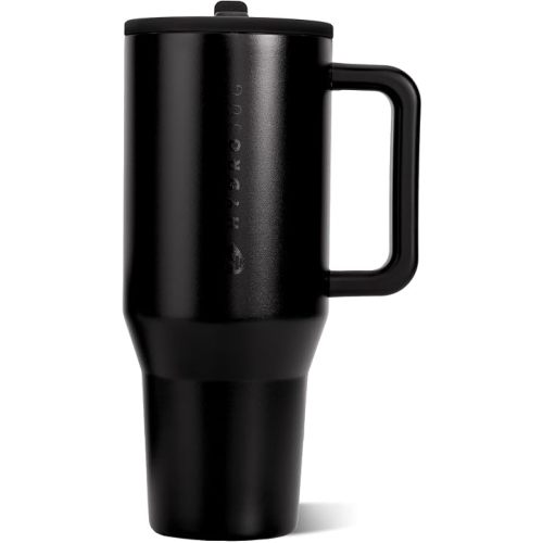 HydroJug Traveler 40oz, Insulated Tumbler with Handle & Straw, Black