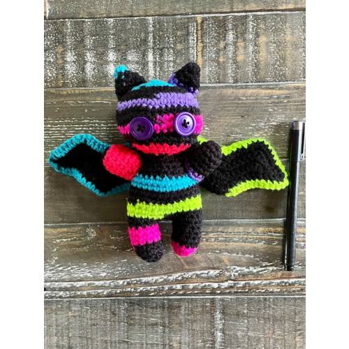 Neon Baby Bat Doll Purple Crochet Doll Bat Doll Cute - Etsy
