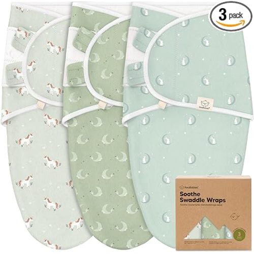 3-Pack Baby Swaddles - SIZE INFANT 0-3 MONTHS