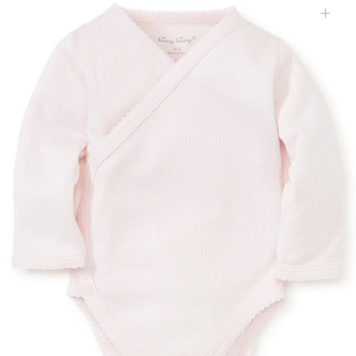 Pink Pointelle Long Sleeve Bodysuit