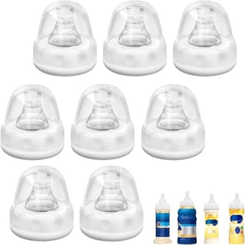 8 Packs Bottle Nipples Compatible with Similac/Enfamil (Slow Flow)