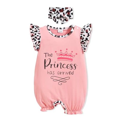 Newborn Baby Girl Clothes Infant Floral Print One-Piece Romper+Jumpsuit+Bodysuit+Hat+Headband