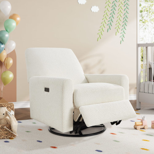 Latitude Run® 31.5 Inch Boucle Swivel Glider Power Recliner & Reviews | Wayfair