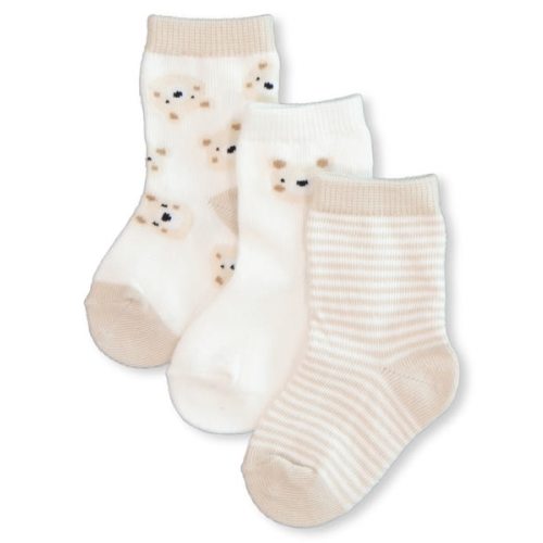 Light Brown Baby Crew Socks. 3 Pack | Best&Less™ Online 0-6 months