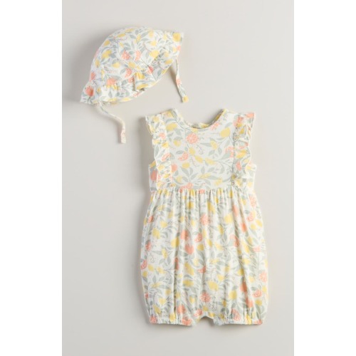 Ruffle Romper & Hat Set