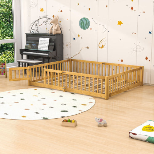 Harriet Bee Floor Bed With Removable Slats And Safety Door | Wayfair