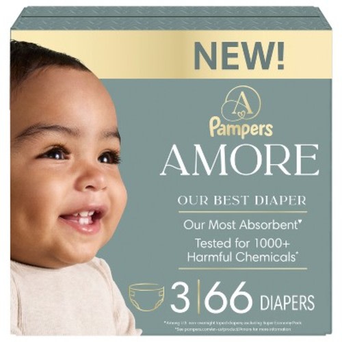 Amore by Pampers Diapers Super Pack - Size 3 - 66ct