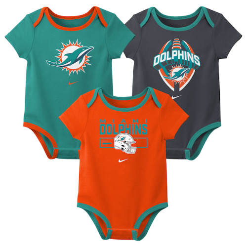 Newborn & Infant Miami Dolphins Nike 3-6 monthPiece Bodysuit Set
