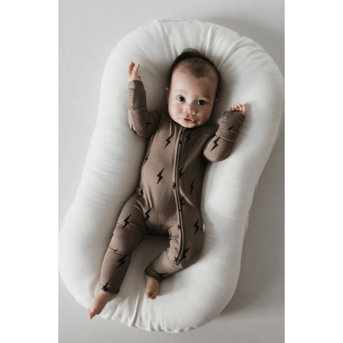 Brown & Black Lightning Bolt Onsie
