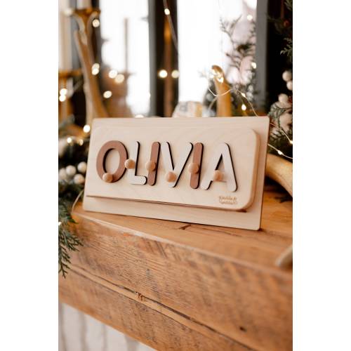 Personalized Wooden Name Puzzle: Baby Toddler Gift, Nursery Decor