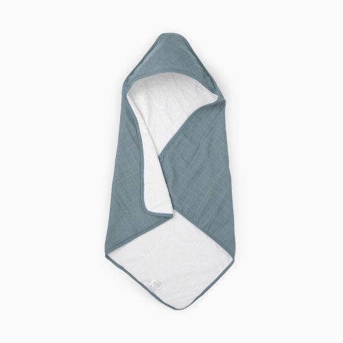 Little Unicorn Cotton Muslin & Terry Infant Hooded Towel - Sea