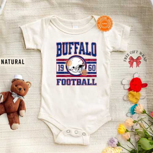 Buffalo Football Onesie, Toddler And Youth Shirts, Baby Sports Gear, Game Day T-Shirt For Kids, Gift For Kids, Vintage Bill Baby Apparel