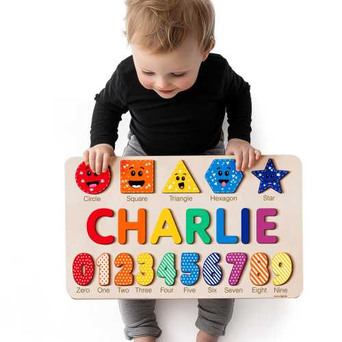 Personalized Name Puzzle | New Baby Gift | 1st Birthday Gift | First Birthday Baby Girl and Boy Gifts | Toddler Gift | Christmas Baby Gift