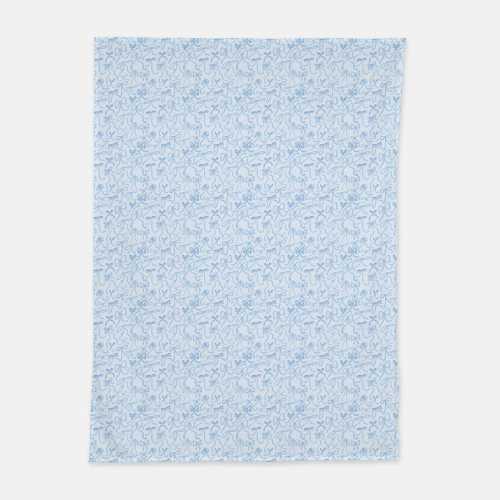 Wendy's Blue Bows Swaddle Blanket  | 30" x 40" | Neverland Nursery