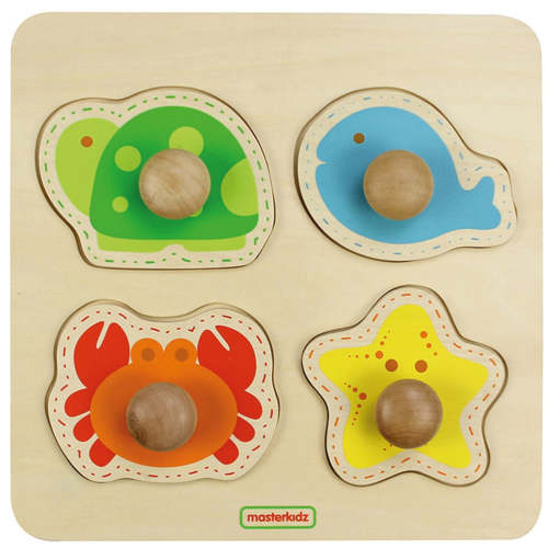 Wooden Marine Creatures Knob Puzzle