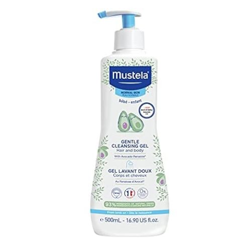 Mustela Baby Gentle Cleansing Gel - Baby Hair & Body Wash - with Natural Avocado fortified with Vitamin B5 - Biodegradable Formula & Tear-Free - 1 or 2-Pack - Various Sizes