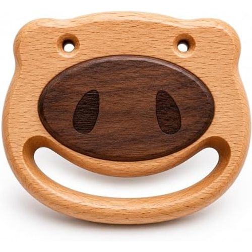 First Baby Rattle for Newborn (0–3 Months) – Natural Wooden Sensory Toy for Babies – Gentle Rattle Sound, Safe First Handheld Infant Toy Gift
