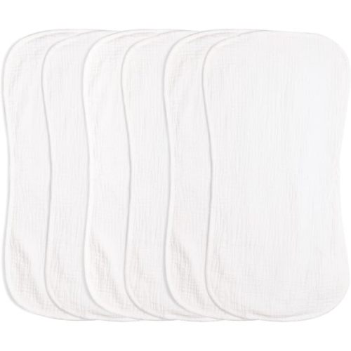 Muslin Burp Cloths 20" x 10",100% Cotton Pack of 6r, Extra Soft and Absorbent,Suitable for both boys and girls