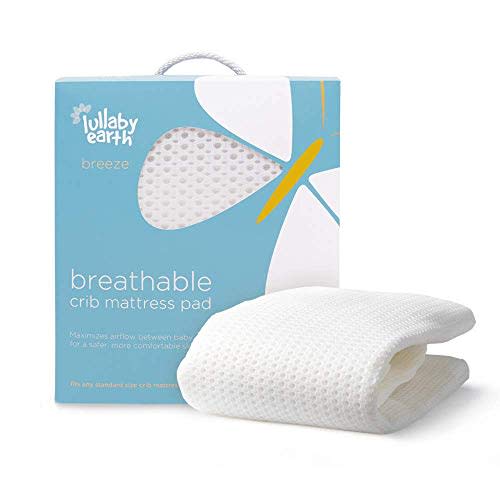 Breeze Breathable Crib Mattress - Chemical Free, Dual Firmness, with Removable Washable Protector - White, by Lullaby Earth