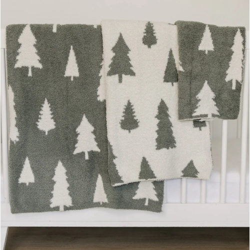 Pines Plush Blanket - Cozy Comfort & Woodsy Charm | Shop Now – Mebie Baby