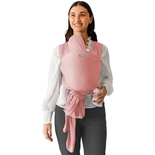 Moby Basics Baby Wrap Carrier for Newborns to Toddlers (8-33lbs), Infant Sling Carrier, Lightweight & Hands Free Design, Adjustable for All Body Types (Ballet Slipper)