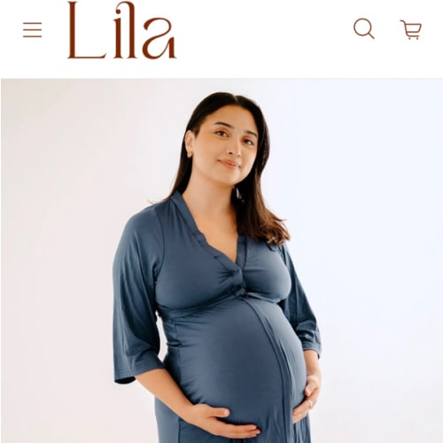 Lila Labor & Postpartum Gown in Midnight Blue