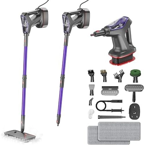 Steam Mop for Floor Cleaning, Heavy Duty 29-in-1 Steam Cleaner for Home with Detachable Handheld Steamer, for Hardwood, Tile, Walls, Grout, Windows, Furniture and Decks