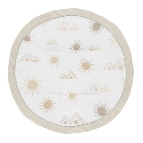 Sweet Jojo Designs Boy Or Girl Gender Neutral Unisex Baby Tummy Time Playmat Desert Sun Beige Taupe And Gold