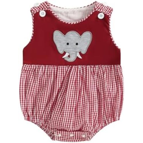 Newborn Baby Boy Football Bubble Romper University Sports Fan Sleeveless Plaid Bodysuit Overalls Clothes